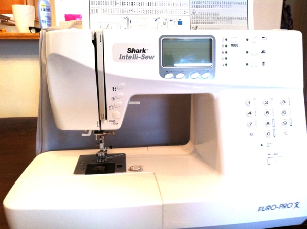 sewing machine + mixed media